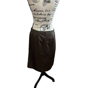 Talbots Leather skirt